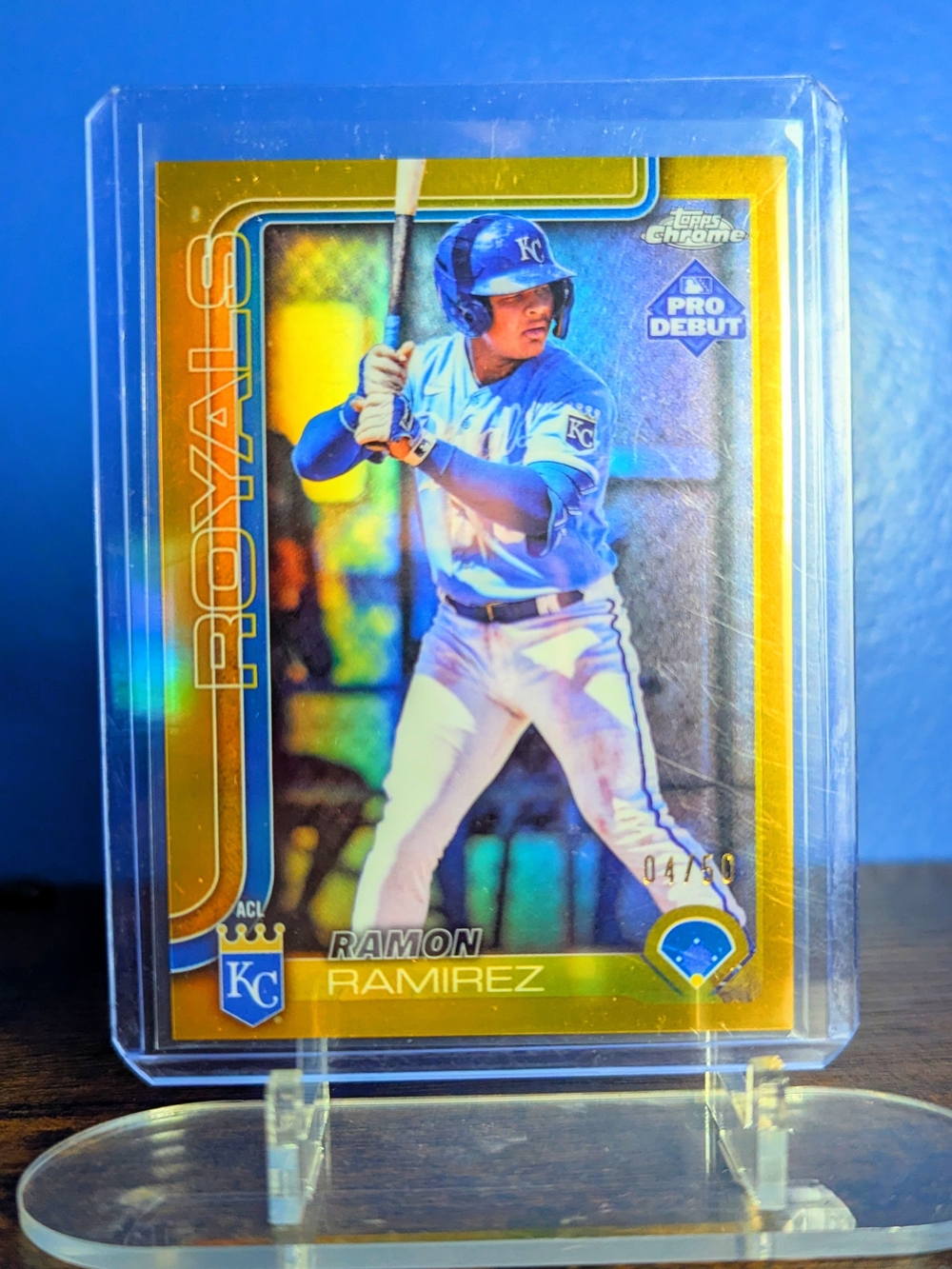 2025 Topps Pro Debut Chrome RAMON RAMIREZ Gold /50 #PDC-73 SP Rookie Royals